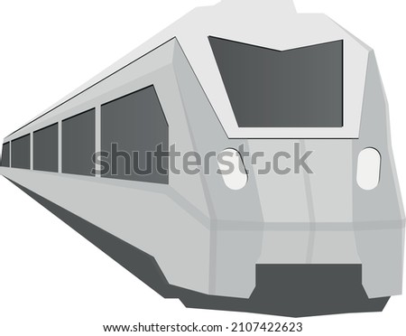 Business train isolated on white background,highspeed electric silhouette of public transport,eps 10, vector illustration locomotive metro and subway 