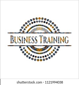 Business Training arabesque emblem background. arabic decoration.