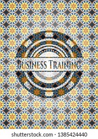 Business Training arabesque emblem background. arabic decoration.