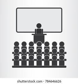 Business training classroom icon