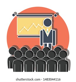 Business training concept. Vector illustration.