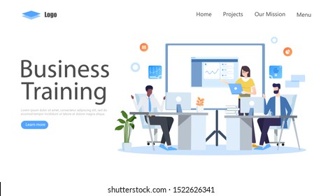 Business Training or Courses Vector Illustration Concept , Suitable for web landing page, ui, mobile app, editorial design, flyer, banner, and other related occasion