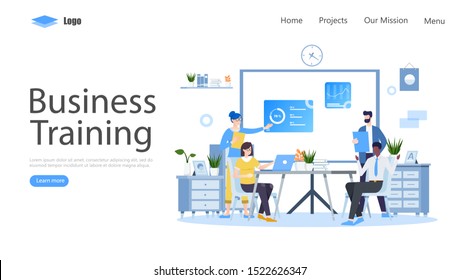 Business Training or Courses Vector Illustration Concept , Suitable for web landing page, ui, mobile app, editorial design, flyer, banner, and other related occasion