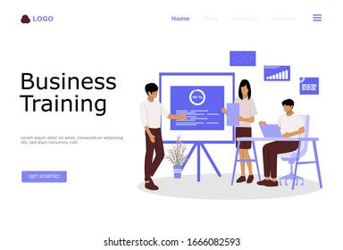 Business Training or Courses Vector Illustration Concept , Suitable for web landing page, ui, mobile app, editorial design, flyer, banner, and other related occasion
