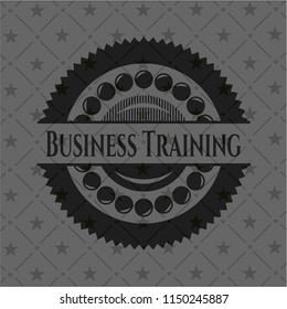 Business Training dark emblem. Retro
