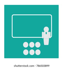 Business training icon for human resources in the classroom