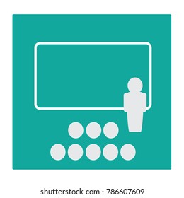 Business training icon for human resources in the classroom