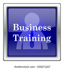 Business training icon. Internet button on white background. EPS10 vector.