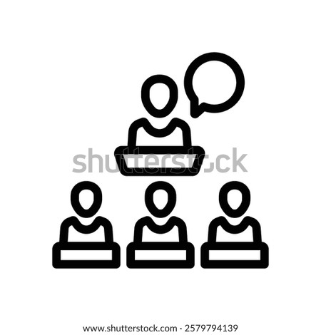 Business Training icon, Line Vector graphics