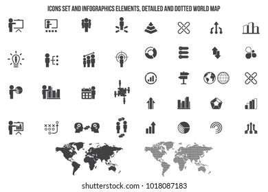 Business training icon set