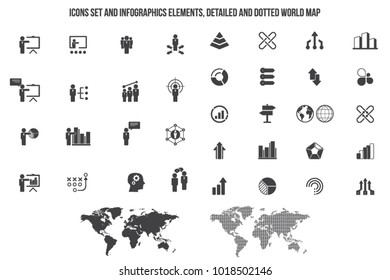 Business training icon set