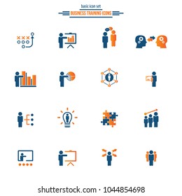 Business training icon set