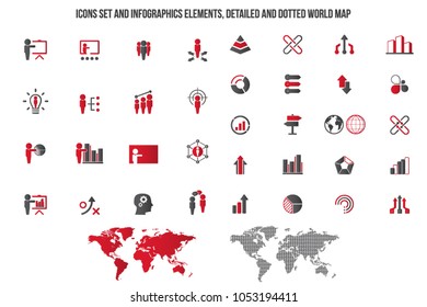 Business training icon set