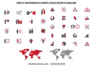 Business training icon set
