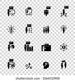 business training icon set