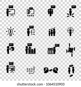 business training icon set