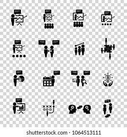 Business training icon set