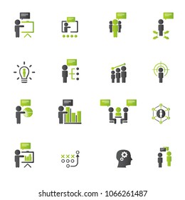 business training icon set
