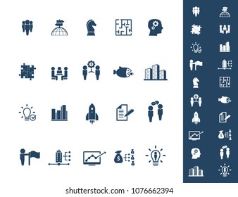Business training icon set