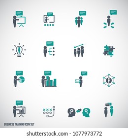 Business training icon set