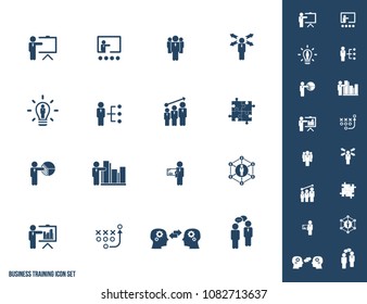 Business training icon set