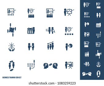Business training icon set