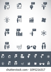 Business training icon set