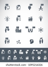 Business training icon set
