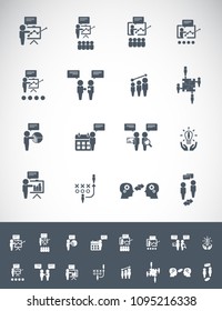 Business training icon set