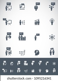 Business training icon set