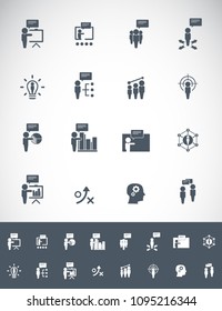 Business training icon set