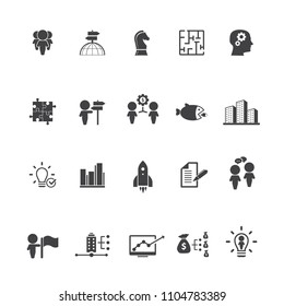 Business training icon set