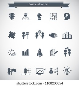 Business training icon set