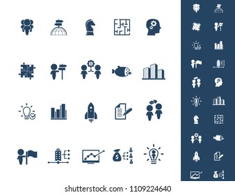 Business training icon set