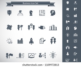 Business training icon set