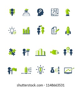 Business training icon set