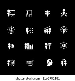 Business training icon set