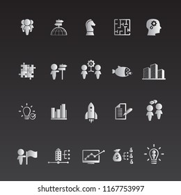 Business training icon set