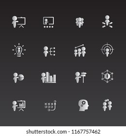 Business training icon set