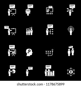 Business training icon set