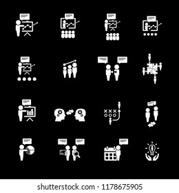 Business training icon set
