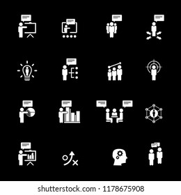 Business training icon set