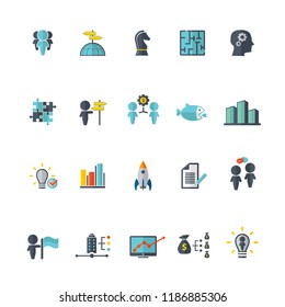 Business training icon set