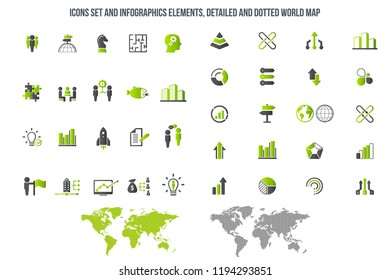 Business training icon set