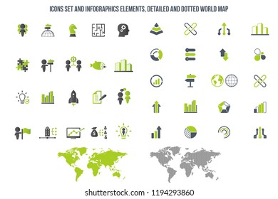 Business training icon set