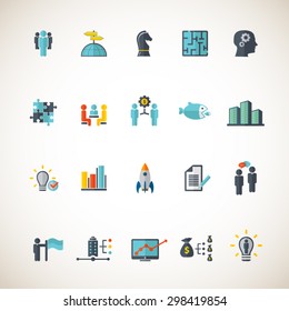 Business training icon set