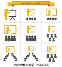 Business Training Icon set