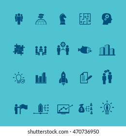 Business training icon set