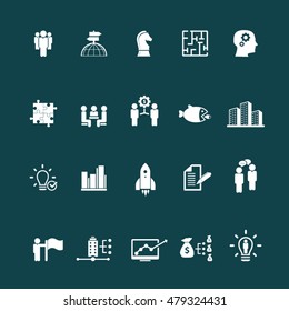 Business training icon set