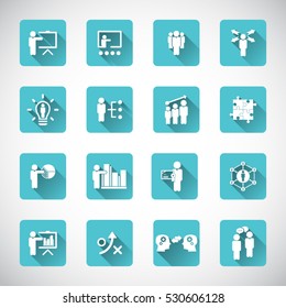 Business training icon set